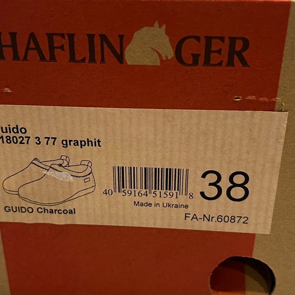 Haflinger Guido Boiled Wool Slippers 38 - Picture 6 of 6